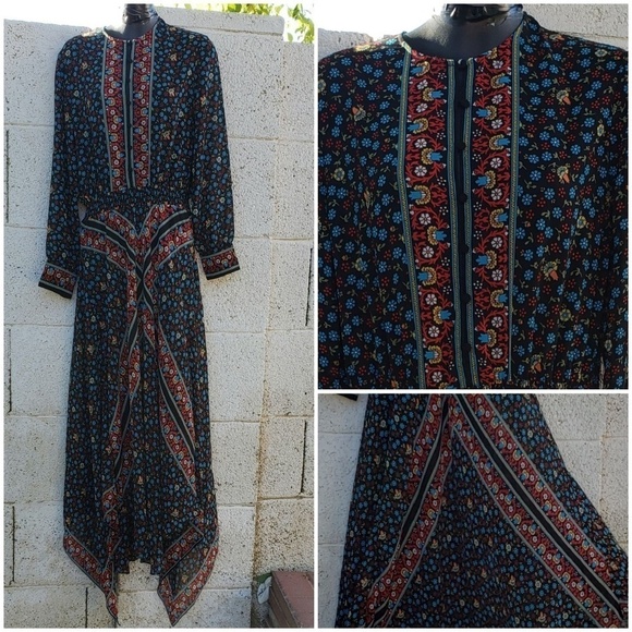 ♥️💋❤MAJE Roeme floral-print chiffon‎ maxi dress - Picture 7 of 8